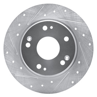 R1 Concepts® - eLINE™ Drilled and Slotted 1-Piece Rear Driver Side Brake Rotor