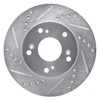 R1 Concepts® - eLINE™ Drilled and Slotted 1-Piece Front Driver Side Brake Rotor