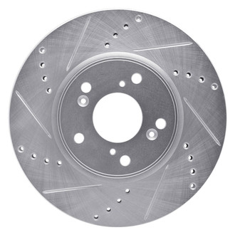 R1 Concepts® - eLINE™ Drilled and Slotted 1-Piece Front Driver Side Brake Rotor