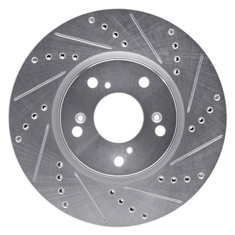 R1 Concepts® - eLINE™ Drilled and Slotted 1-Piece Front Passenger Side Brake Rotor