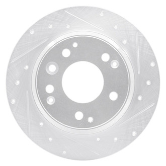 R1 Concepts® - eLINE™ Drilled and Slotted 1-Piece Rear Passenger Side Brake Rotor