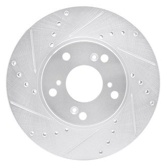R1 Concepts® - eLINE™ Drilled and Slotted 1-Piece Front Driver Side Brake Rotor