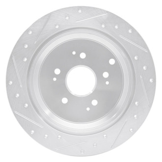 R1 Concepts® - eLINE™ Drilled and Slotted 1-Piece Rear Passenger Side Brake Rotor