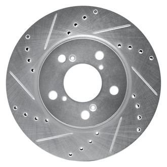 R1 Concepts® - eLINE™ Drilled and Slotted 1-Piece Front Driver Side Brake Rotor