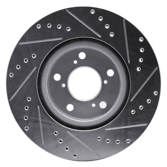 R1 Concepts® - eLINE™ Drilled and Slotted 1-Piece Front Driver Side Brake Rotor