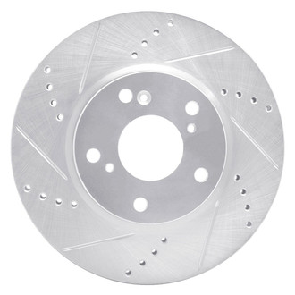 R1 Concepts® - eLINE™ Drilled and Slotted 1-Piece Front Driver Side Brake Rotor