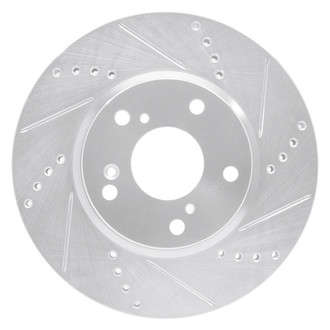 R1 Concepts® - eLINE™ Drilled and Slotted 1-Piece Front Passenger Side Brake Rotor