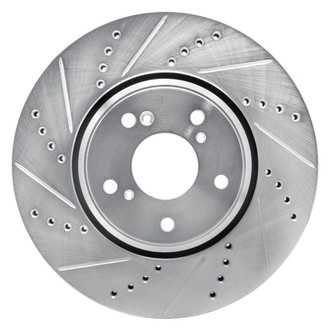 R1 Concepts® - eLINE™ Drilled and Slotted 1-Piece Front Driver Side Brake Rotor