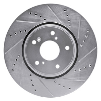 R1 Concepts® - eLINE™ Drilled and Slotted 1-Piece Front Passenger Side Brake Rotor