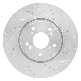 R1 Concepts® - eLINE™ Drilled and Slotted 1-Piece Front Passenger Side Brake Rotor
