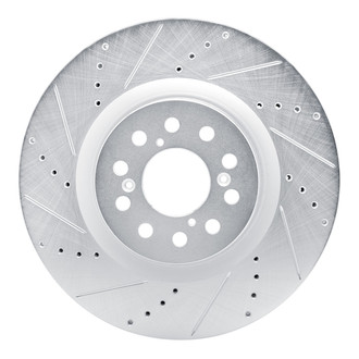 R1 Concepts® - eLINE™ Drilled and Slotted 1-Piece Front Driver Side Brake Rotor