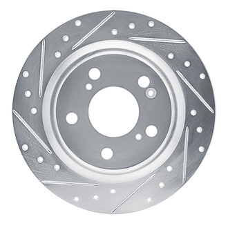 R1 Concepts® - eLINE™ Drilled and Slotted 1-Piece Rear Driver Side Brake Rotor