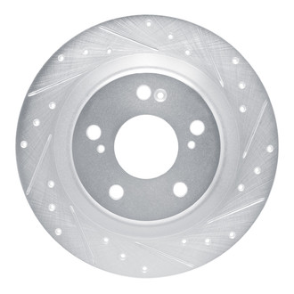 R1 Concepts® - eLINE™ Drilled and Slotted 1-Piece Rear Passenger Side Brake Rotor