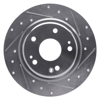 R1 Concepts® - eLINE™ Drilled and Slotted 1-Piece Rear Passenger Side Brake Rotor