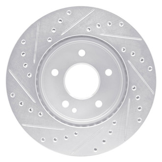 R1 Concepts® - eLINE™ Drilled and Slotted 1-Piece Front Passenger Side Brake Rotor