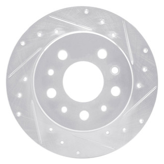 R1 Concepts® - eLINE™ Drilled and Slotted 1-Piece Rear Passenger Side Brake Rotor