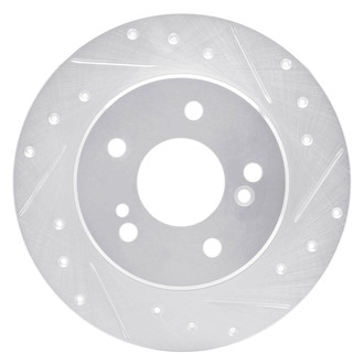 R1 Concepts® - eLINE™ Drilled and Slotted 1-Piece Rear Passenger Side Brake Rotor