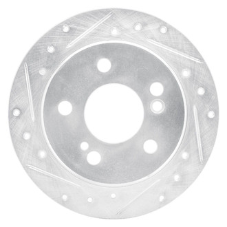 R1 Concepts® - eLINE™ Drilled and Slotted 1-Piece Rear Driver Side Brake Rotor