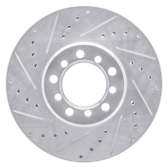 R1 Concepts® - eLINE™ Drilled and Slotted 1-Piece Front Driver Side Brake Rotor