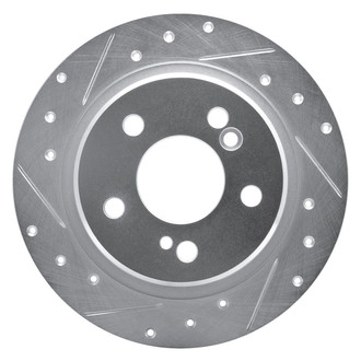 R1 Concepts® - eLINE™ Drilled and Slotted 1-Piece Rear Driver Side Brake Rotor