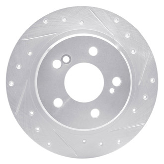 R1 Concepts® - eLINE™ Drilled and Slotted 1-Piece Rear Passenger Side Brake Rotor