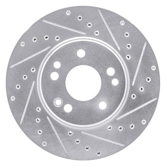 R1 Concepts® - eLINE™ Drilled and Slotted 1-Piece Front Passenger Side Brake Rotor