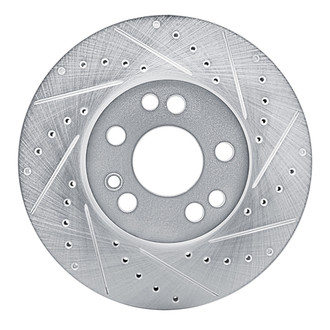 R1 Concepts® - eLINE™ Drilled and Slotted 1-Piece Front Passenger Side Brake Rotor