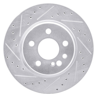 R1 Concepts® - eLINE™ Drilled and Slotted 1-Piece Rear Driver Side Brake Rotor