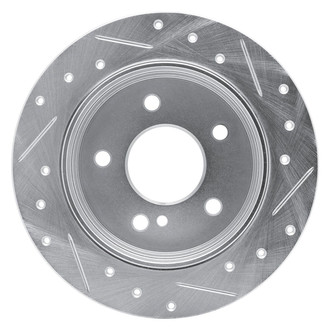 R1 Concepts® - eLINE™ Drilled and Slotted 1-Piece Rear Driver Side Brake Rotor