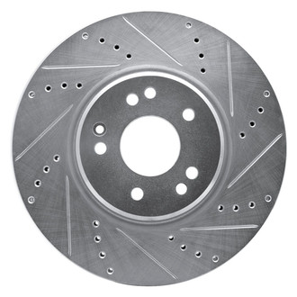 R1 Concepts® - eLINE™ Drilled and Slotted 1-Piece Front Passenger Side Brake Rotor