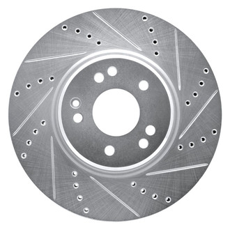 R1 Concepts® - eLINE™ Drilled and Slotted 1-Piece Front Driver Side Brake Rotor