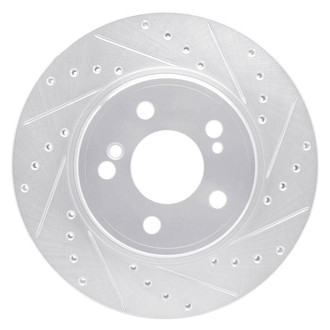 R1 Concepts® - eLINE™ Drilled and Slotted 1-Piece Rear Passenger Side Brake Rotor