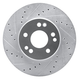 R1 Concepts® - eLINE™ Drilled and Slotted 1-Piece Front Driver Side Brake Rotor