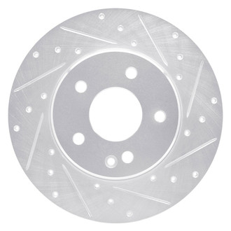 R1 Concepts® - eLINE™ Drilled and Slotted 1-Piece Front Passenger Side Brake Rotor