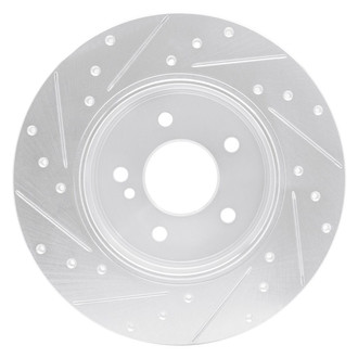R1 Concepts® - eLINE™ Drilled and Slotted 1-Piece Rear Passenger Side Brake Rotor