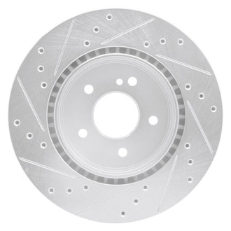 R1 Concepts® - eLINE™ Drilled and Slotted 1-Piece Rear Passenger Side Brake Rotor