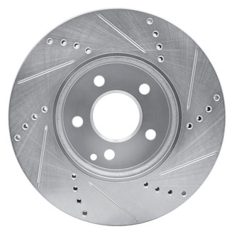 R1 Concepts® - eLINE™ Drilled and Slotted 1-Piece Front Driver Side Brake Rotor