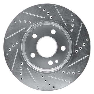 R1 Concepts® - eLINE™ Drilled and Slotted 1-Piece Front Driver Side Brake Rotor