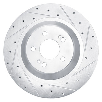 R1 Concepts® - eLINE™ Drilled and Slotted 1-Piece Rear Passenger Side Brake Rotor