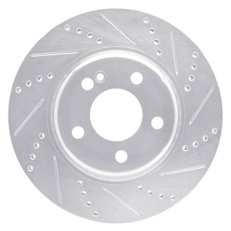 R1 Concepts® - eLINE™ Drilled and Slotted 1-Piece Rear Passenger Side Brake Rotor