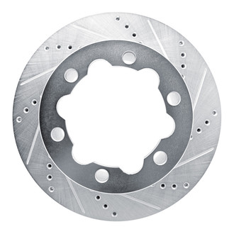 R1 Concepts® - eLINE™ Drilled and Slotted 1-Piece Rear Passenger Side Brake Rotor