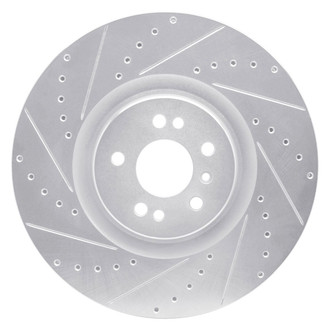 R1 Concepts® - eLINE™ Drilled and Slotted 1-Piece Front Driver Side Brake Rotor