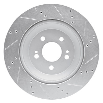 R1 Concepts® - eLINE™ Drilled and Slotted 1-Piece Rear Driver Side Brake Rotor