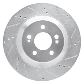 R1 Concepts® - eLINE™ Drilled and Slotted 1-Piece Rear Passenger Side Brake Rotor