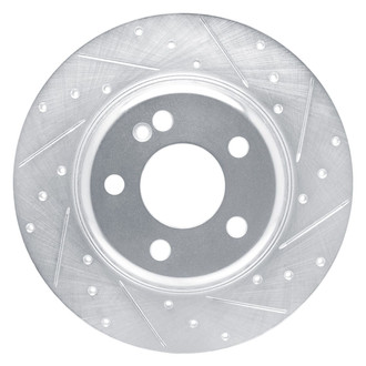 R1 Concepts® - eLINE™ Drilled and Slotted 1-Piece Rear Passenger Side Brake Rotor