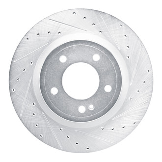 R1 Concepts® - eLINE™ Drilled and Slotted 1-Piece Rear Passenger Side Brake Rotor