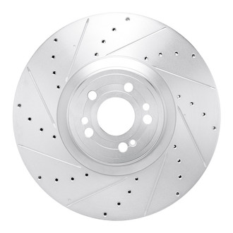 R1 Concepts® - eLINE™ Drilled and Slotted 1-Piece Front Driver Side Brake Rotor