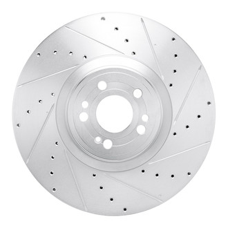 R1 Concepts® - eLINE™ Drilled and Slotted 1-Piece Front Passenger Side Brake Rotor
