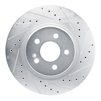 R1 Concepts® - eLINE™ Drilled and Slotted 1-Piece Rear Passenger Side Brake Rotor