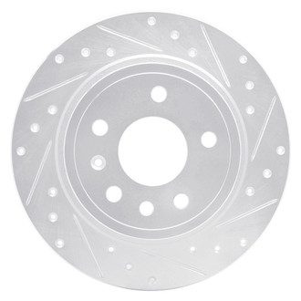 R1 Concepts® - eLINE™ Drilled and Slotted 1-Piece Rear Passenger Side Brake Rotor